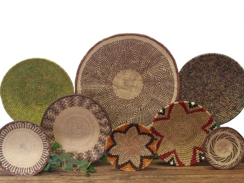 8 Piece African Wall Basket Set 8 Piece African Wall Basket Set